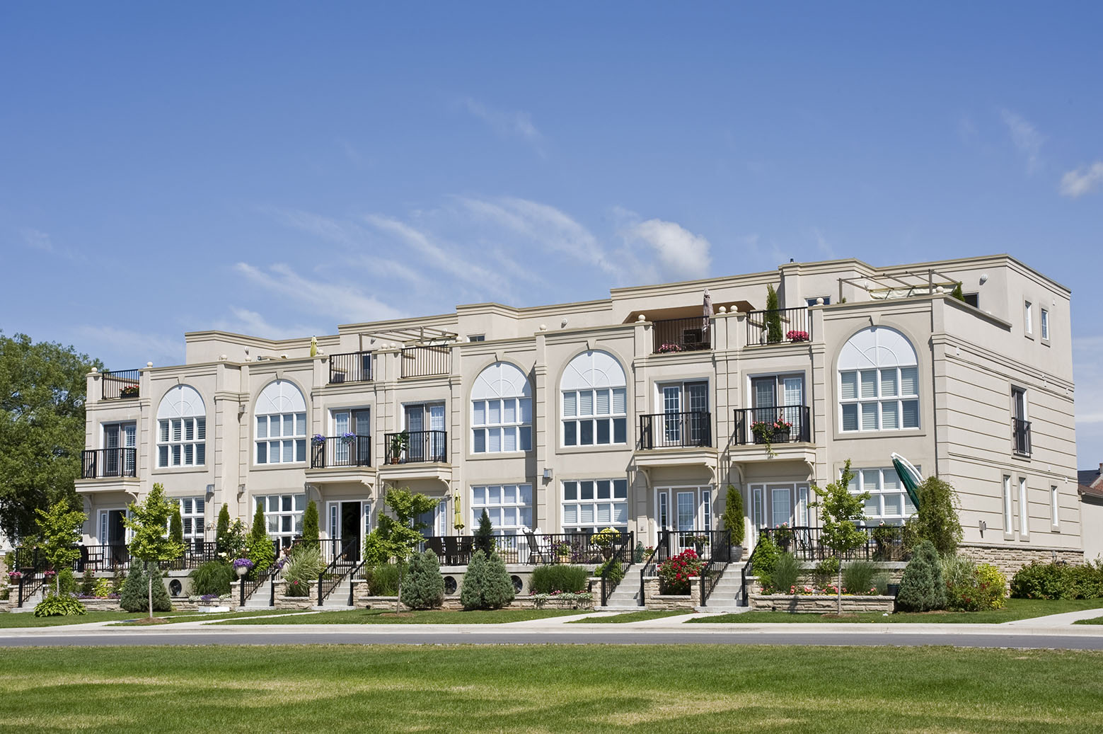 Luxurious condominiums on the Lake Ontario waterfront.